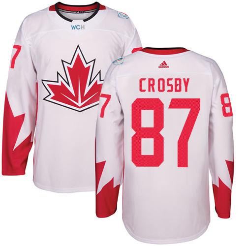 Team Canada #87 Sidney Crosby White 2016 World Cup Stitched Youth NHL Jersey